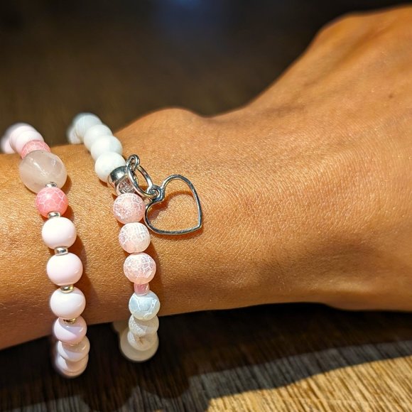 Jade, Moonstone and Agate bracelet - Picture 5 of 5